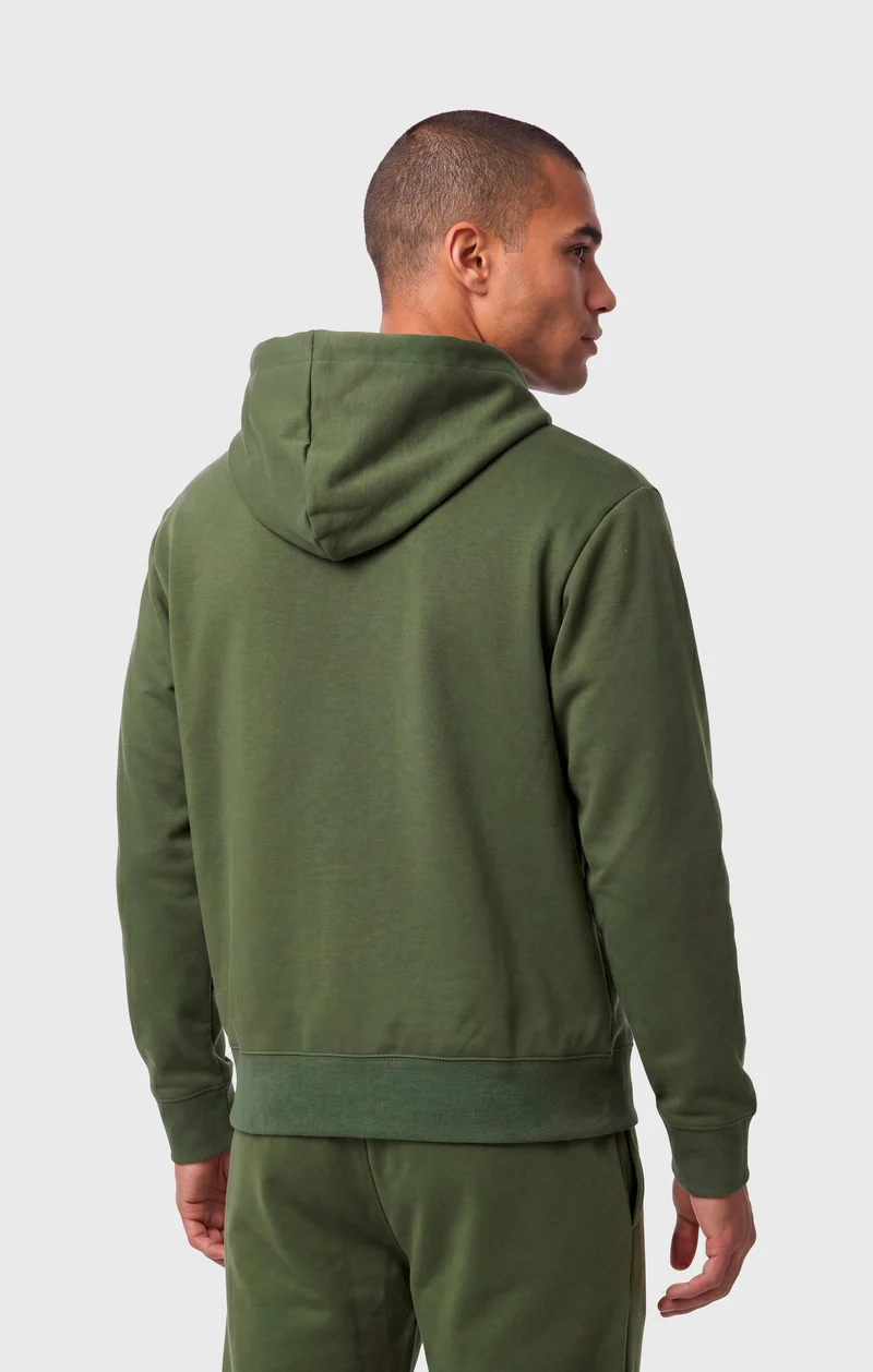 Men’s Full-Zip Hooded Sweatshirt in Stretch Interlock C-Tech