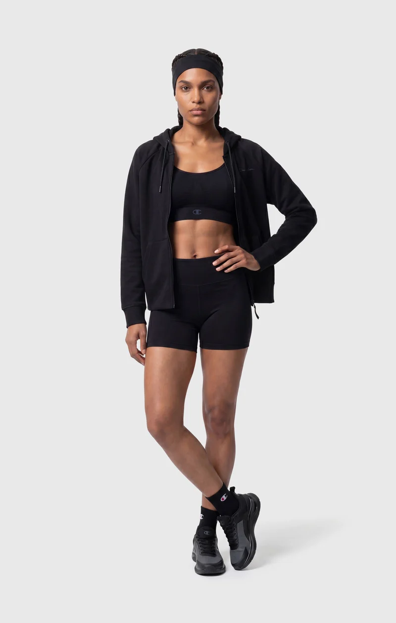 Women’s Full-Zip Hooded Sweatshirt in Stretch Interlock C-Tech