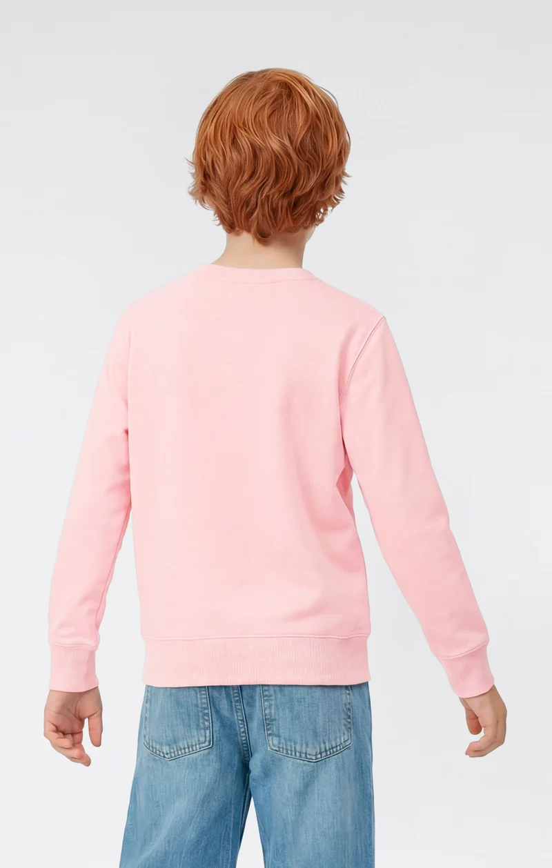 Boys’ Lightweight Crewneck Sweatshirt with Maxi Printed Logo
