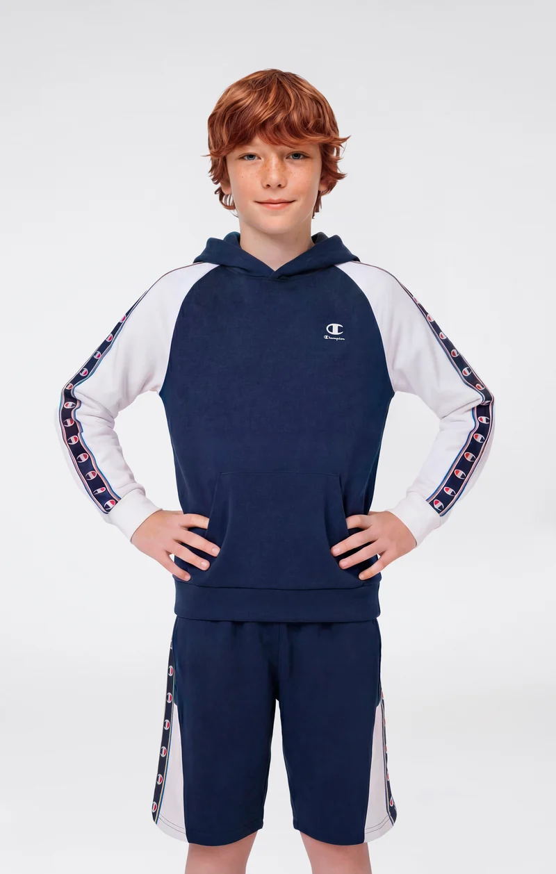 Boys’ Hooded Sweatshirt with C-Logo Tape