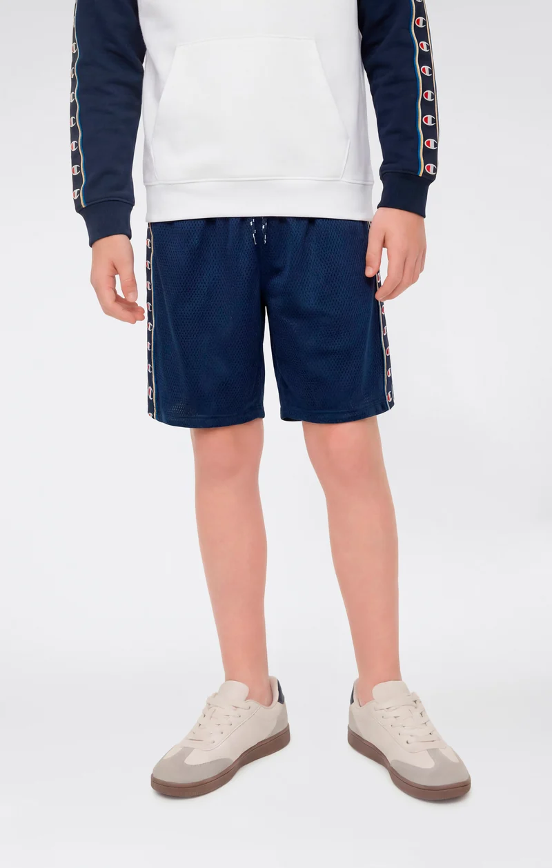 Boys’ Mesh Bermuda Shorts with Tape Logo