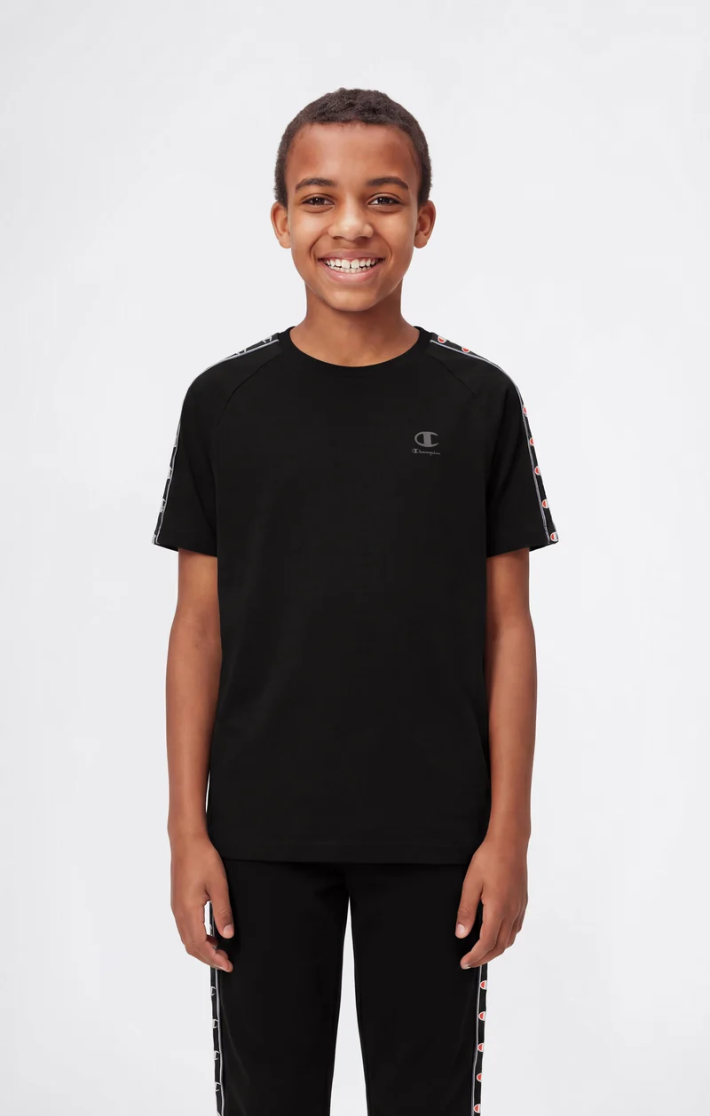 Boys’ Crewneck T-Shirt with Tape Logo