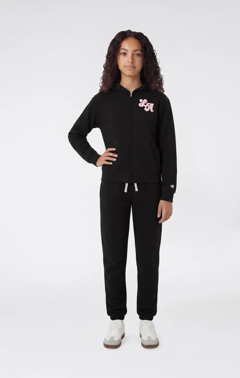 Girls’ Hooded Full Zip Sweatshirt and Pants Tracksuit with Graphic