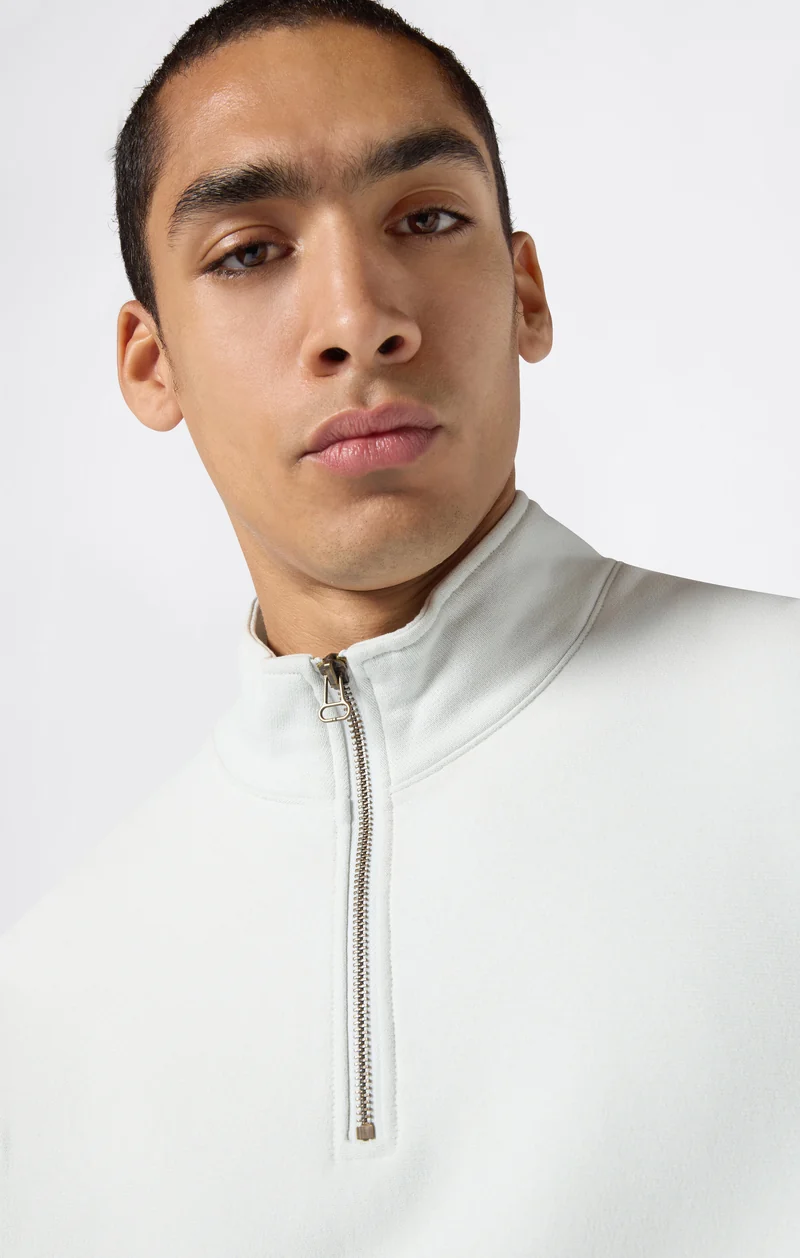 Men’s Reverse Weave Half-Zip Sweatshirt with Brushed Interior