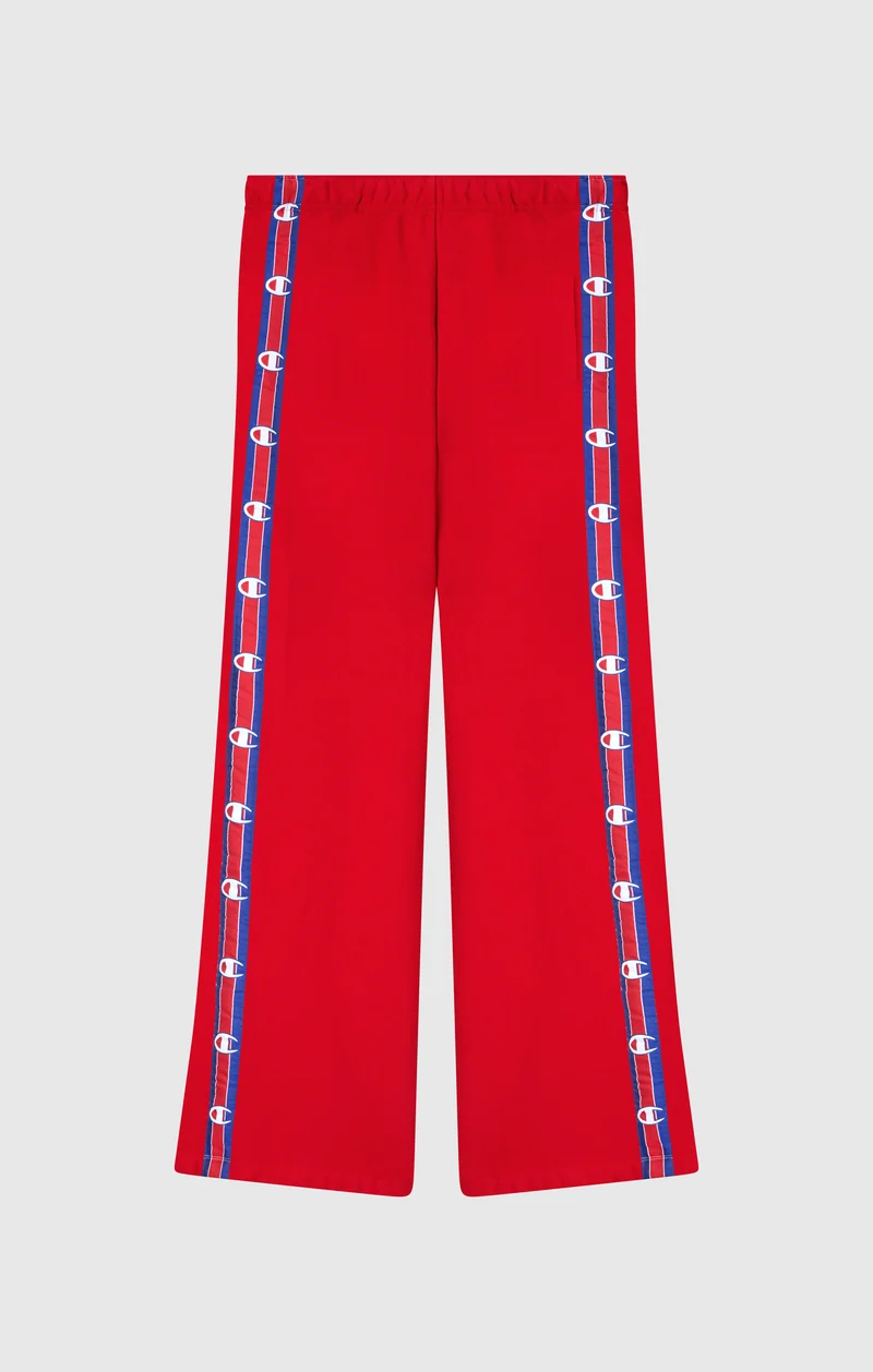 Women’s Reverse Weave Wide Leg Trousers with Logo Tape and Brushed Interior