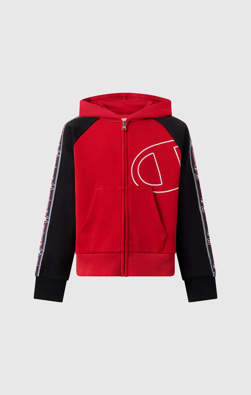 Boys’ Full-Zip Hooded Sweatshirt with Tape
