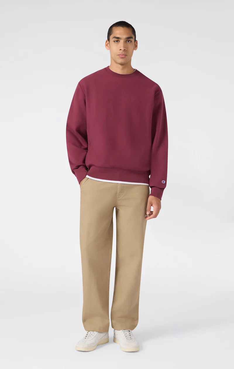Men’s Reverse Weave Crewneck Sweatshirt with Brushed Interior