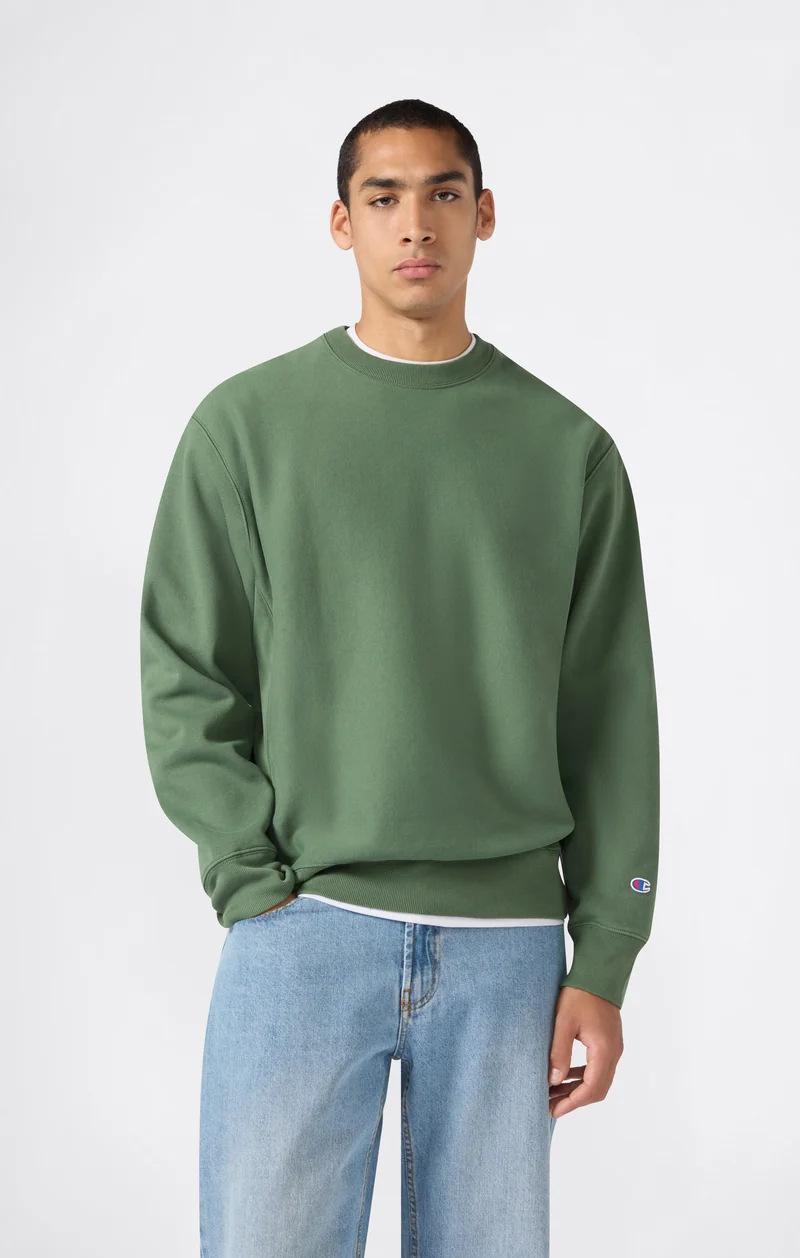 Men’s Reverse Weave Crewneck Sweatshirt with Brushed Interior