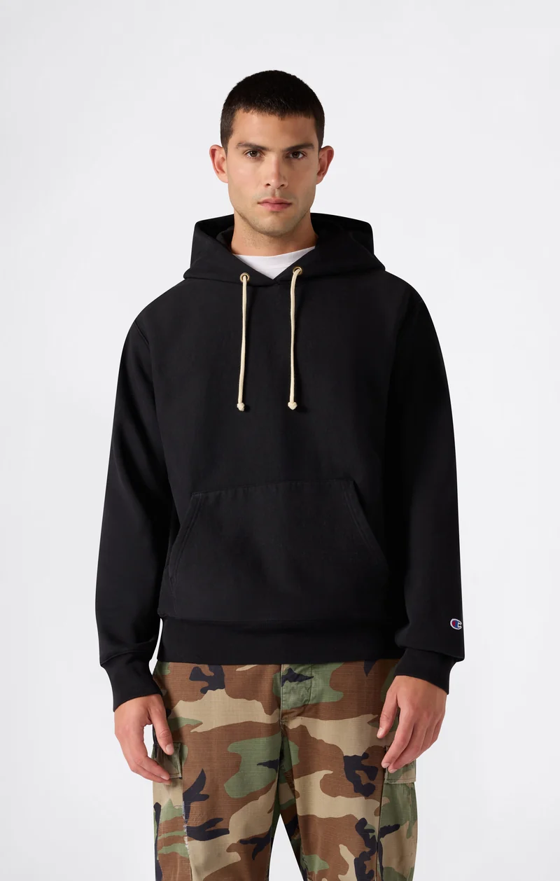 Men’s Reverse Weave Hooded Sweatshirt with Brushed Interior