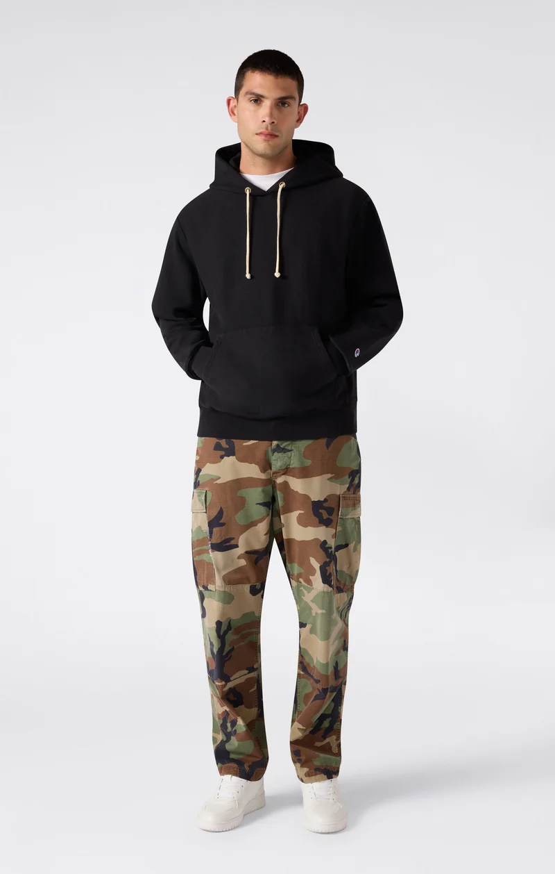 Men’s Reverse Weave Hooded Sweatshirt with Brushed Interior