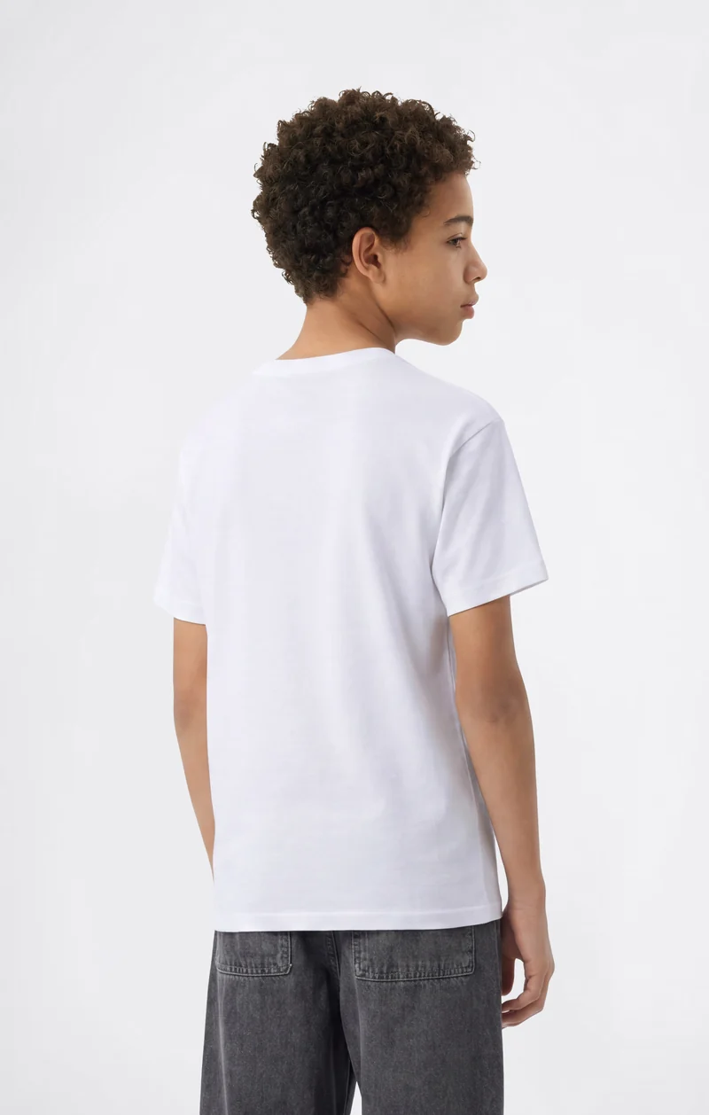 Boys' Crew Neck T-Shirt with Graphic Logo