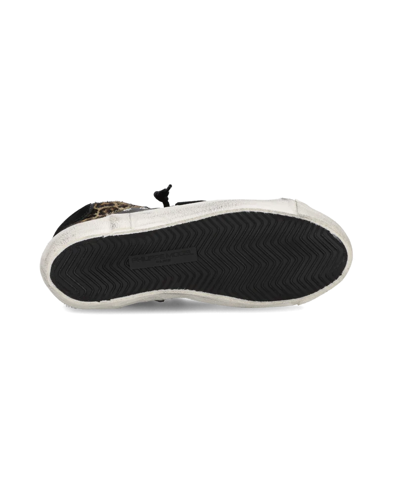 Sneakers Prsx Tennis Women, Black and Animal-print