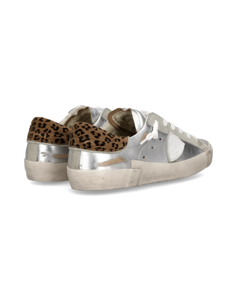 Sneakers Prsx Women, Silver Animal-Print