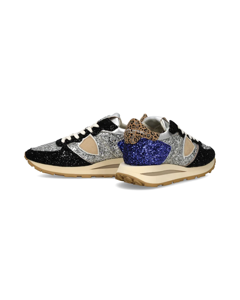 Sneakers Tropez Haute Women, Black Bluette Silver