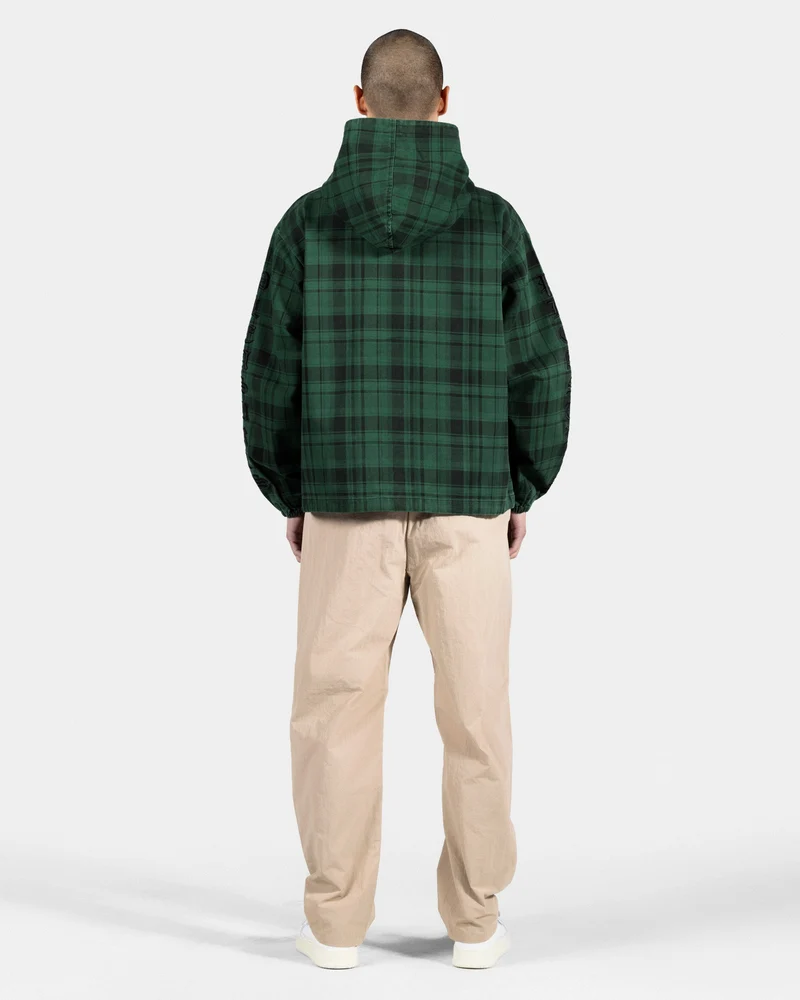 Dedicate Plaid Zip Poncho