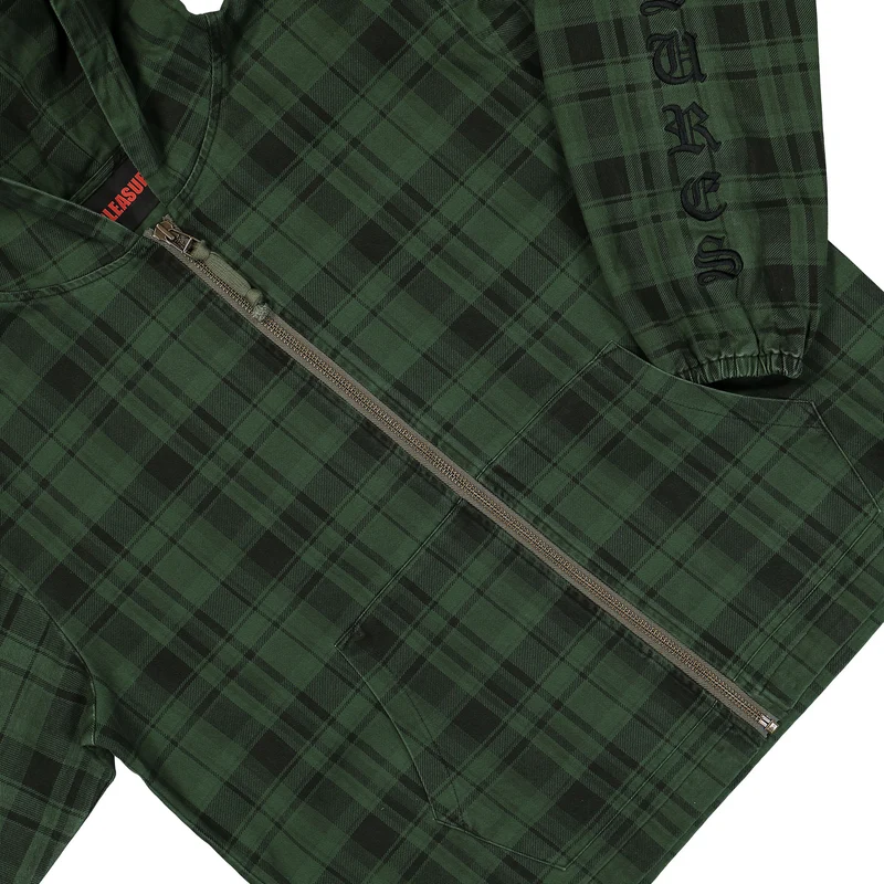 Dedicate Plaid Zip Poncho