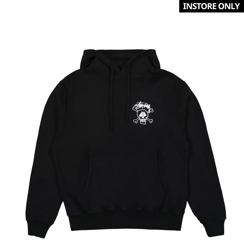 Skull & Bones Pig. Dyed Hoodie