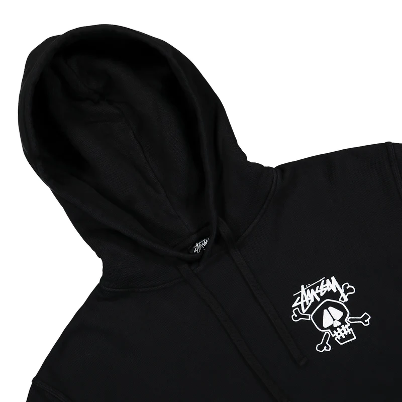 Skull & Bones Pig. Dyed Hoodie