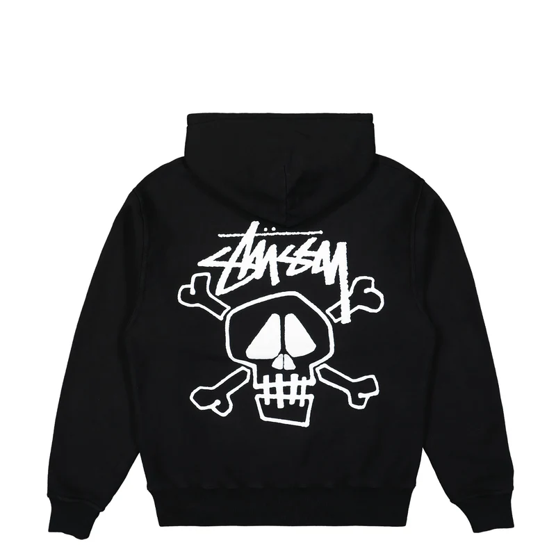 Skull & Bones Pig. Dyed Hoodie