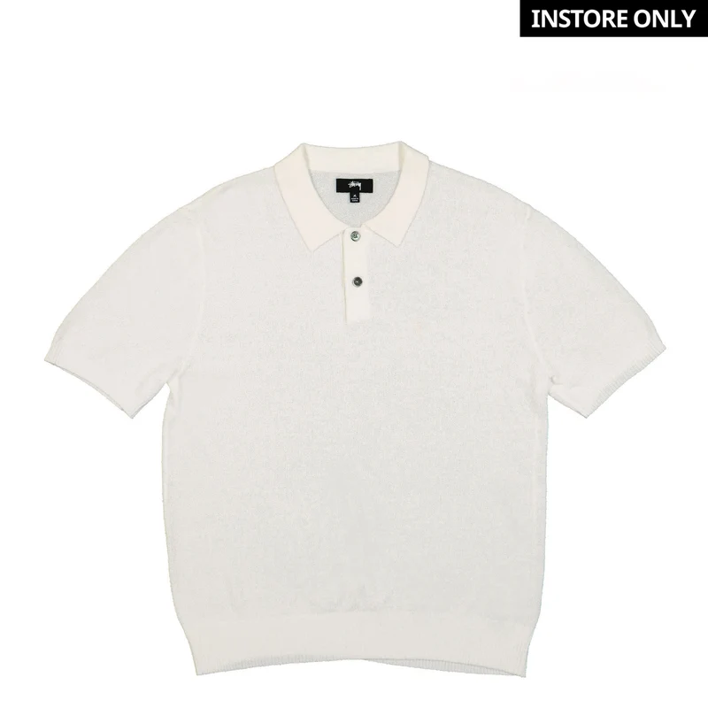 Textured SS Polo Sweater