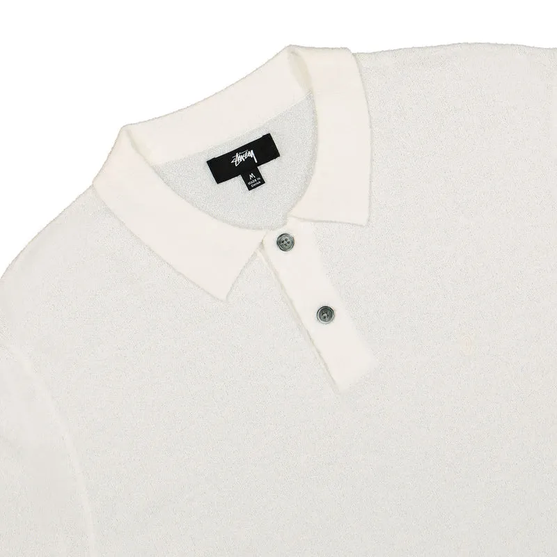 Textured SS Polo Sweater
