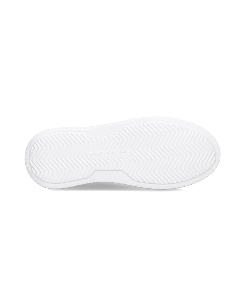 Sneakers Temple Tennis Women, White Pink with pearls