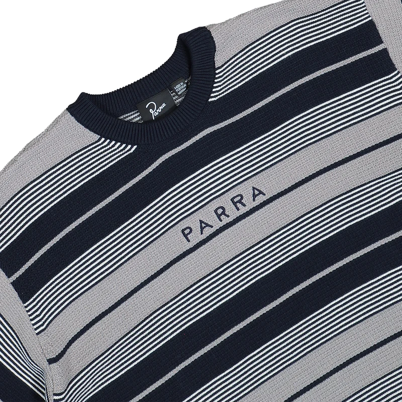 Neatly Striped Knitted Pullover