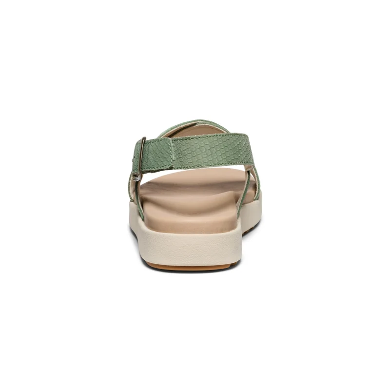 Elle Luxe Sandale mit überkreuzten Riemchen für Damen | Granite Green/Granite Green