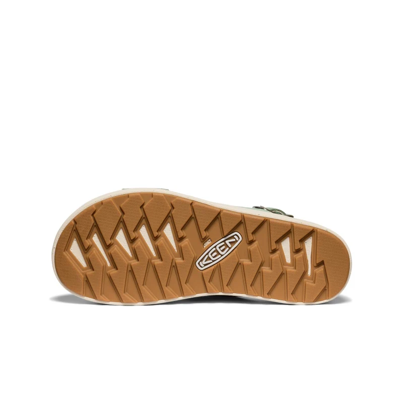 Elle Luxe Sandale mit überkreuzten Riemchen für Damen | Granite Green/Granite Green