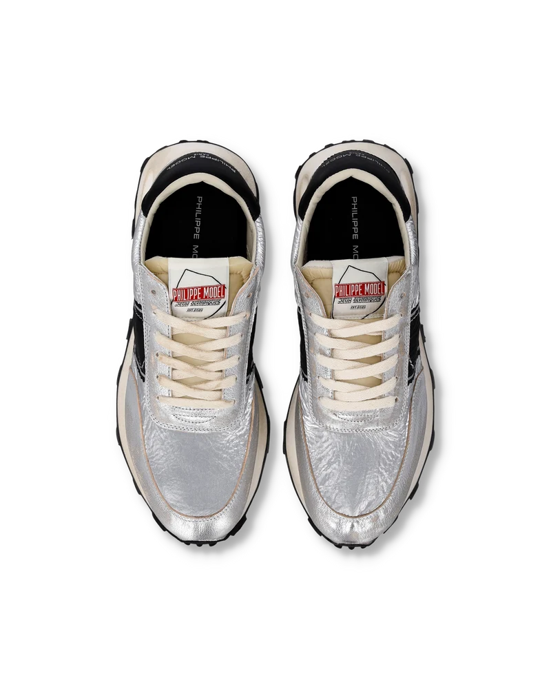 Sneakers Tour Running Men, Silver Black