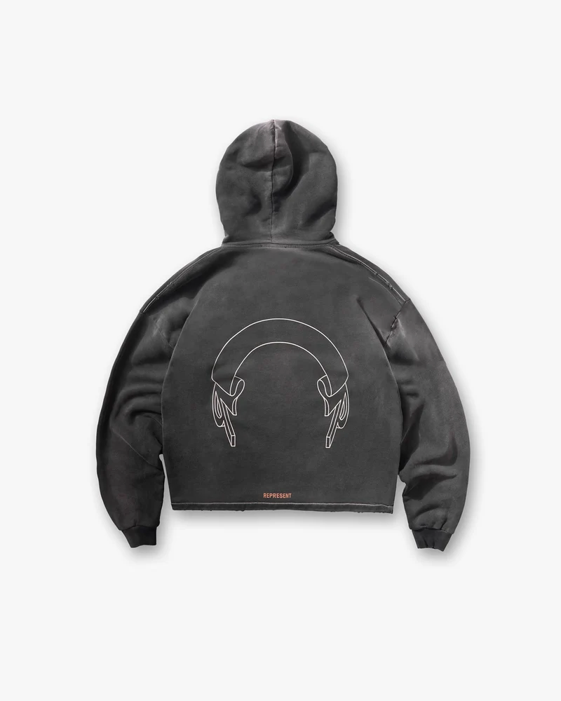 Represent Banner Hoodie - Stained Black