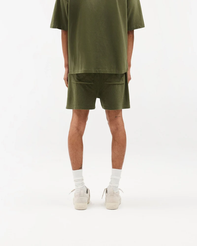 Initial Mesh Shorts - Army Green