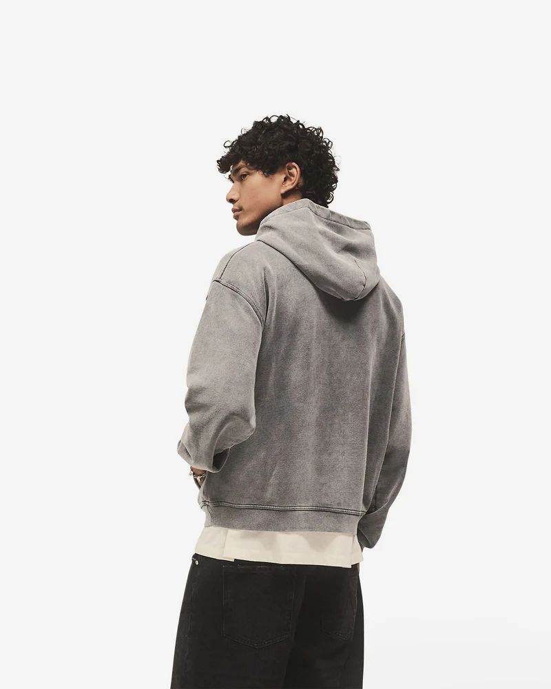 Script Logo Zip Hoodie - Vintage Grey
