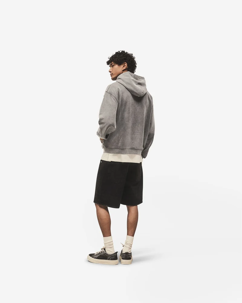 Script Logo Zip Hoodie - Vintage Grey