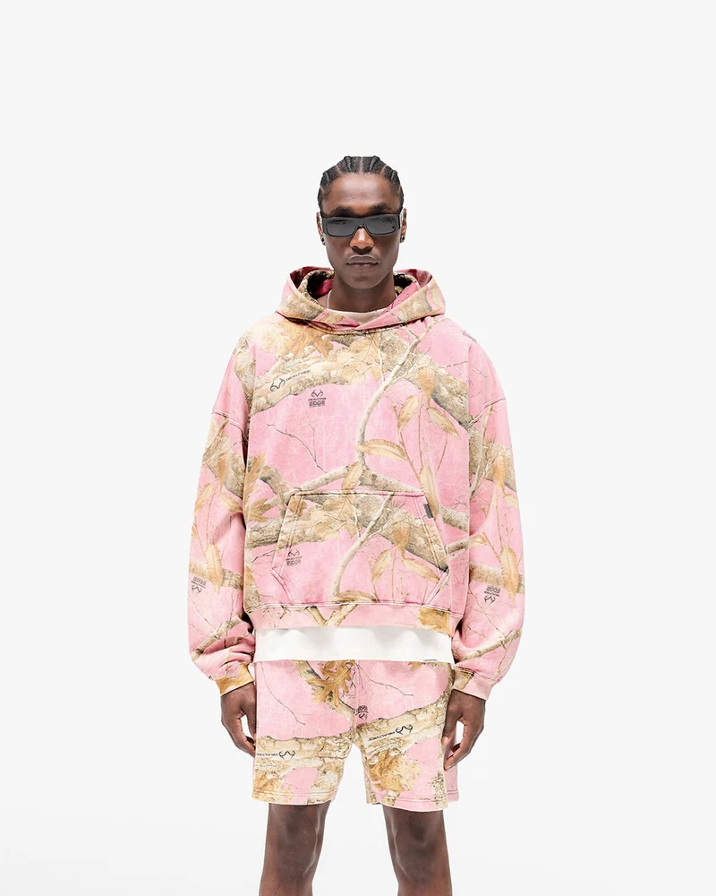 Realtree® Boxy Hoodie - Washed Pink Camo