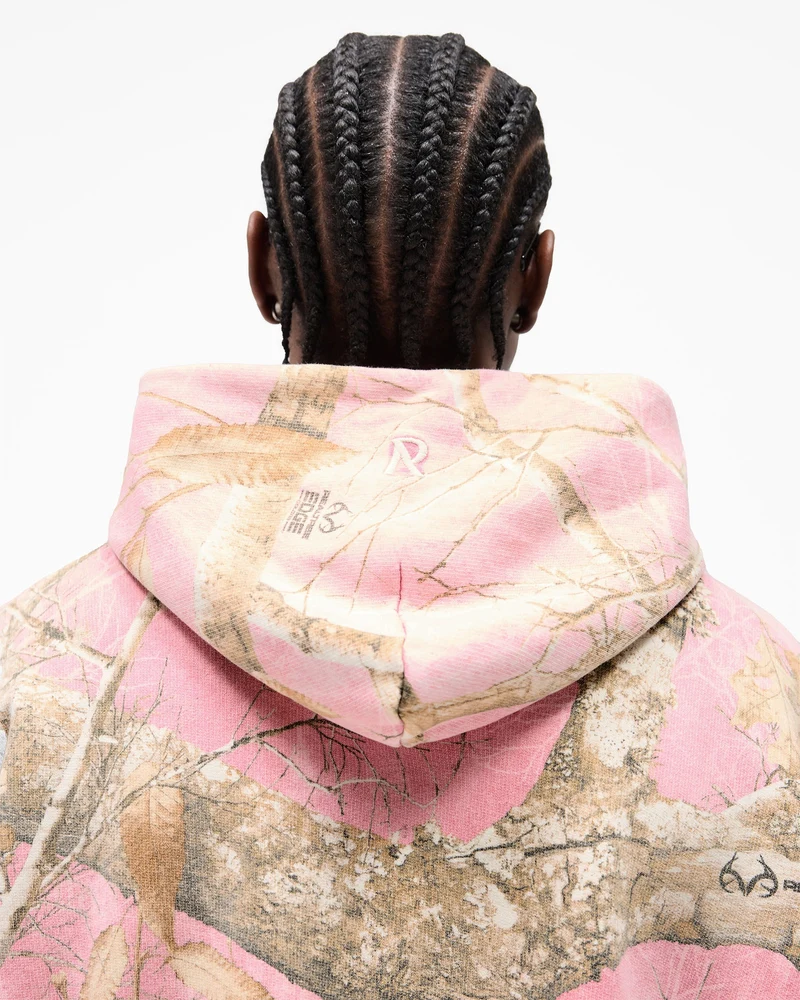 Realtree® Boxy Hoodie - Washed Pink Camo