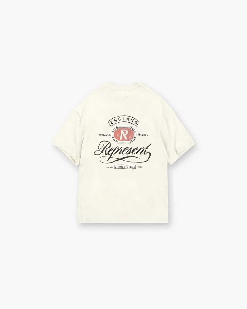 Grand Vintage Hand Drawn T-Shirt - Aged White