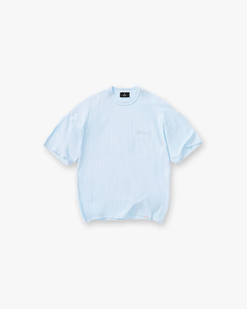 Slub Script T-Shirt - Ice Blue