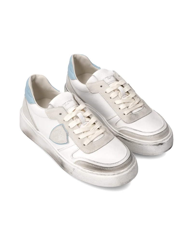 Sneakers Nice Tennis Junior, White Turquoise