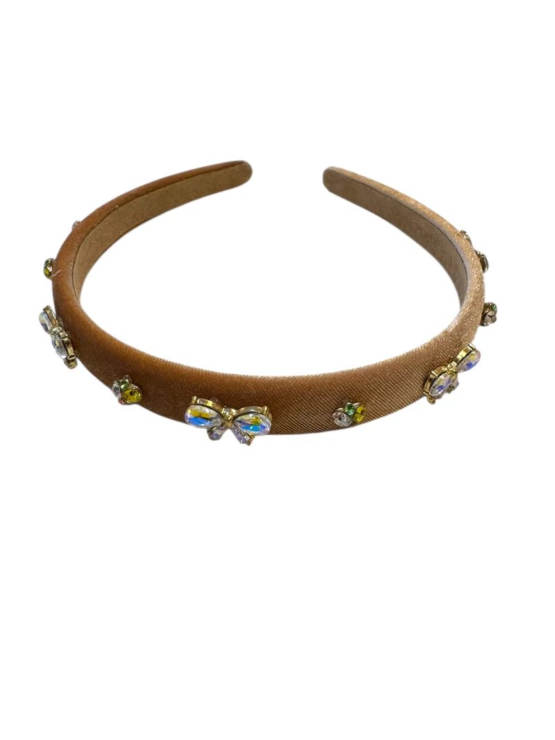 Taupe Velvet Tiara