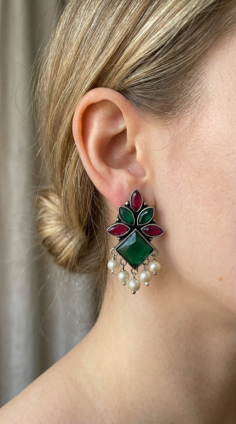 Multi-Coloured Stud Earrings