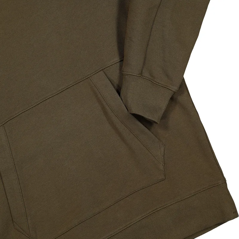 Diagonal Raised Fleece Pullover Hoodie