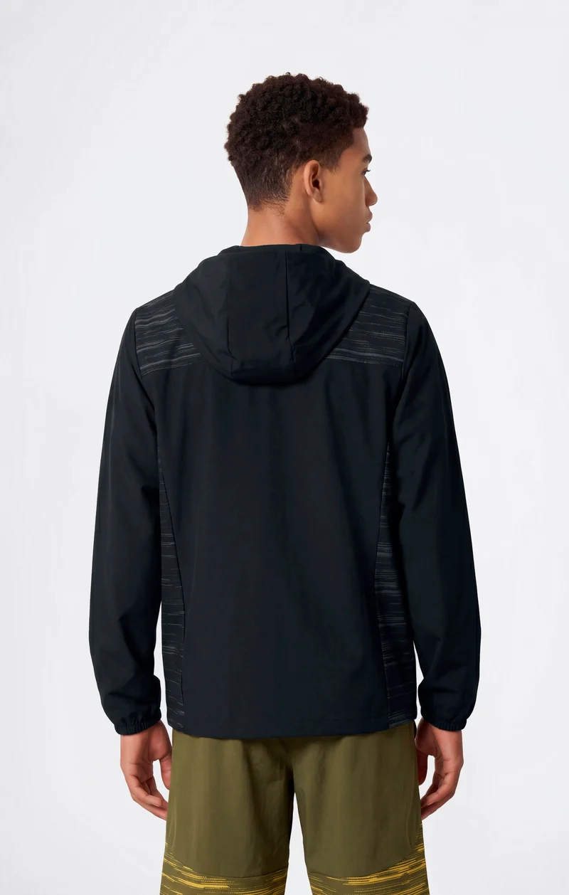 Boys’ Hooded Full Zip Jacket In Stretch Nylon