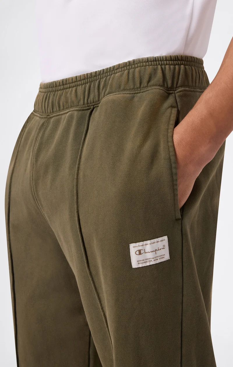 Men’s Pants with Stitched Pleat and Washed Effect