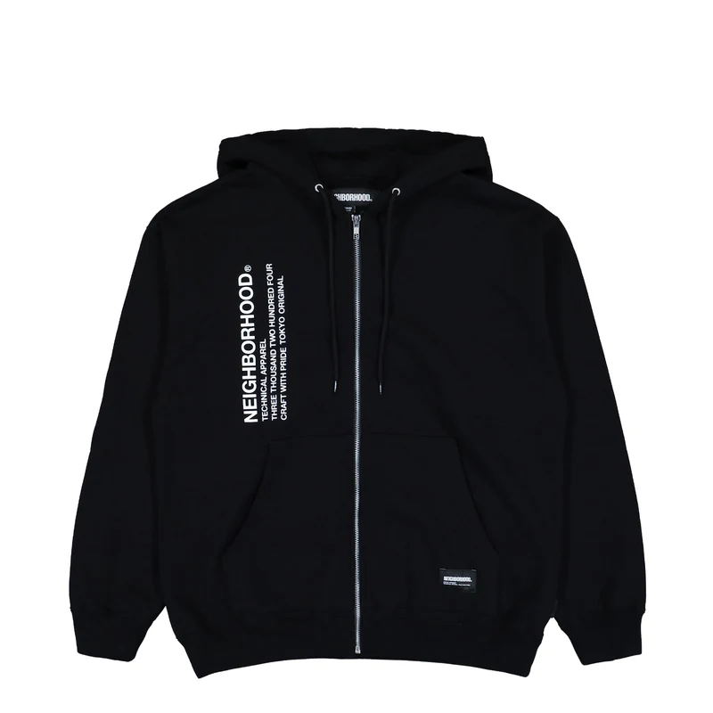 Solid Sweat Zip Hoodie LS