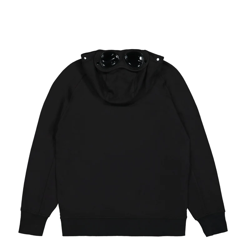 Diagonal Raised Fleece Goggle Zipped Hoodie
