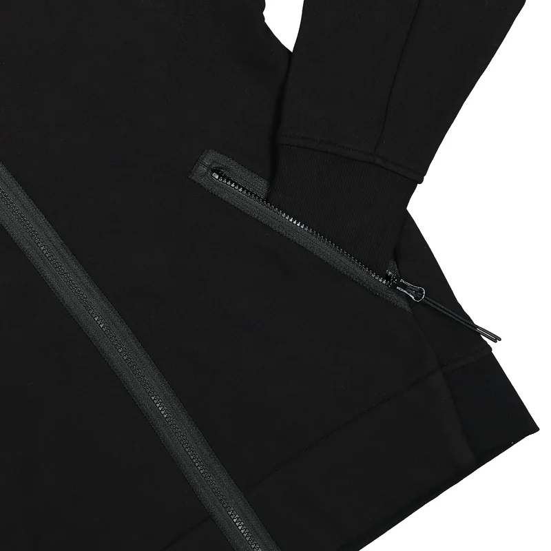 Diagonal Raised Fleece Goggle Zipped Hoodie