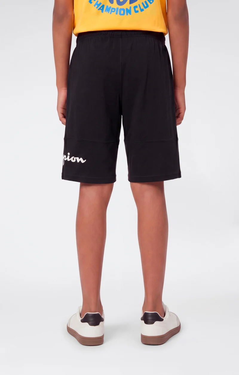 Boys’ Cotton Shorts with Maxi Printed Logo