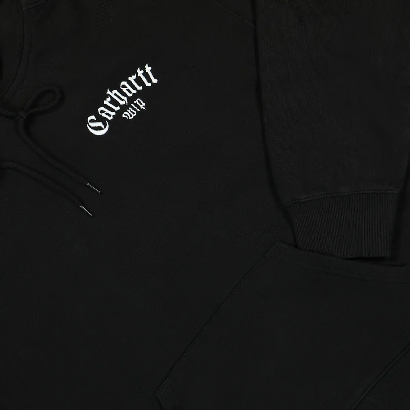 Hooded Onyx Script Sweat