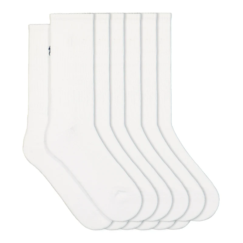 Classic Crew Socks 6 Pack